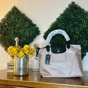 Longchamp Pink and Black Crossbody Bag